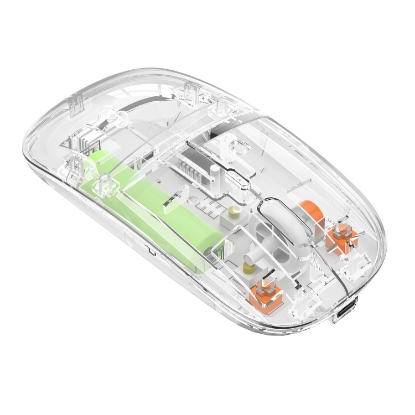 Picture of Transparent Wireless+bluetooth Dual-mode Rechargeable Mouse